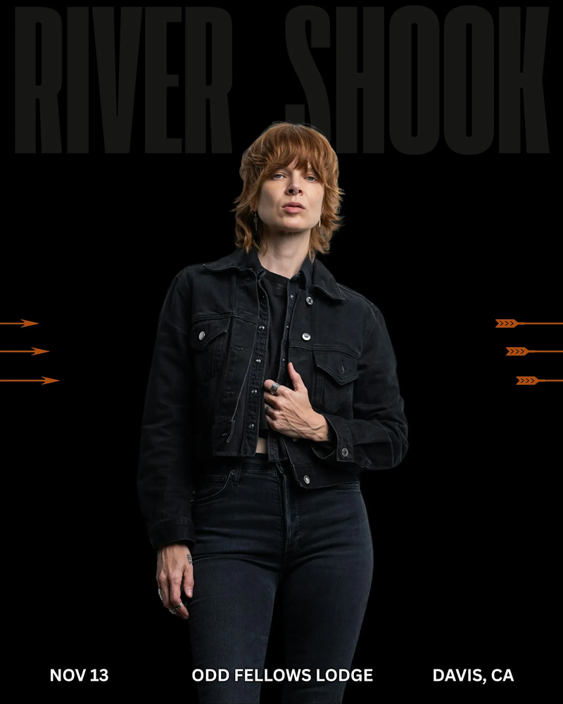River Shook brings raw, boundary-pushing country and rock to Davis, pairing strikingly honest songwriting with an unforgettable live show.